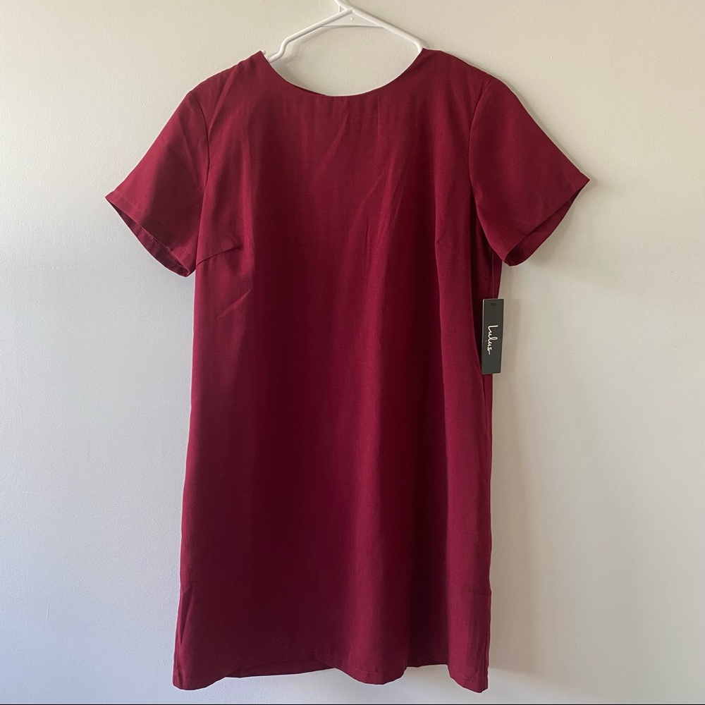 NWT Lulus Wine Red Shift Dress